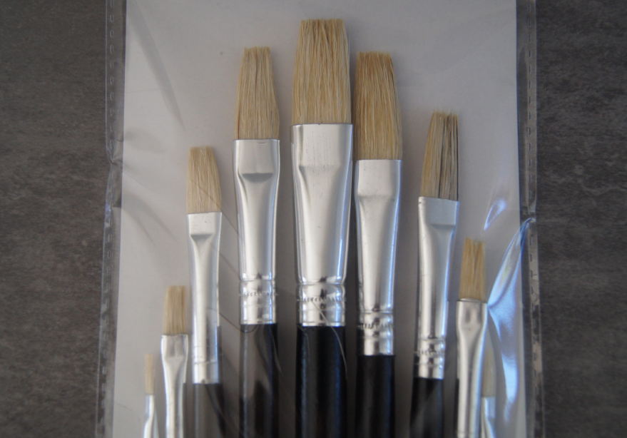 15-tlg. Pinselset Für Malarbeiten - Flachpinsel In 3 Größen