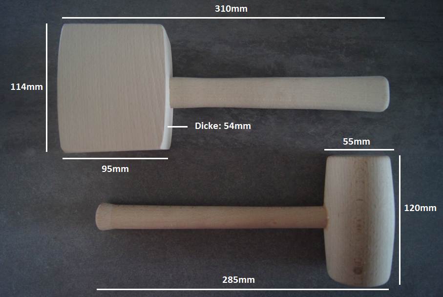 Eckiger Holzhammer Für Schreiner - Robustes Klopfholz Für Heimwerker